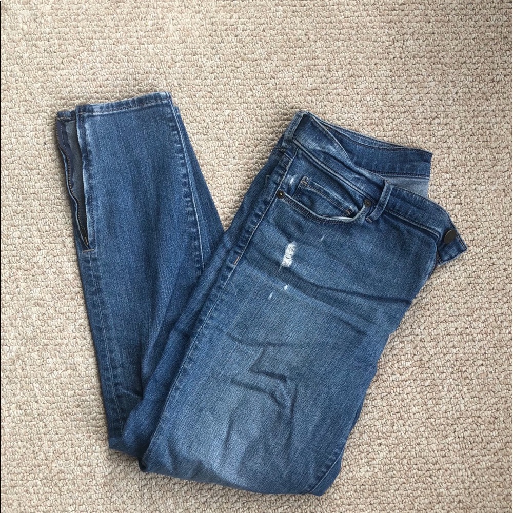 Ann Taylor Loft distressed skinny jeans